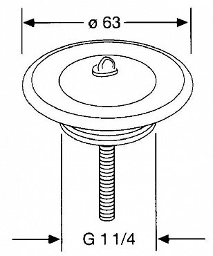 Донный клапан для раковины Kludi 1041135-00 - 1