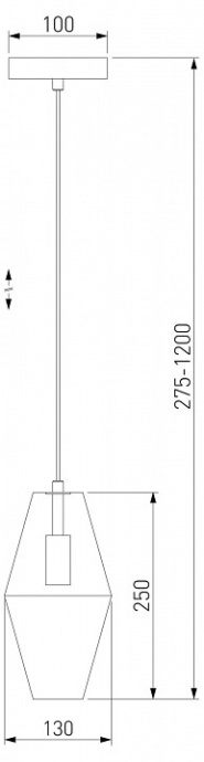 Подвесной светильник Eurosvet Prism 50236/1 янтарный - 2