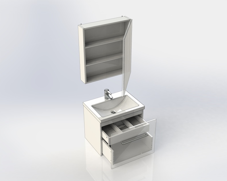 Мебель для ванной Aquanet Порто 60 белая - 8