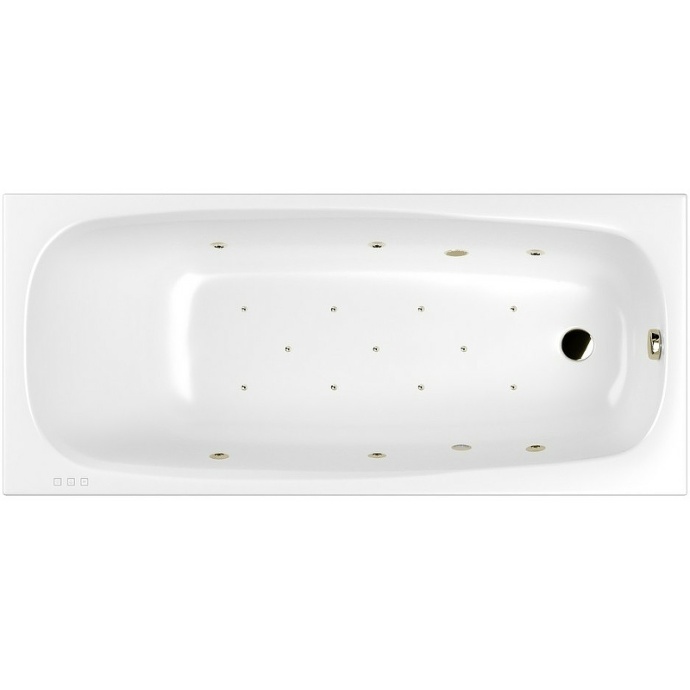 Ванна акриловая WHITECROSS Layla Slim Relax 170x75 с гидромассажем белый - бронза 0122.170075.100.RELAX.BR - 0
