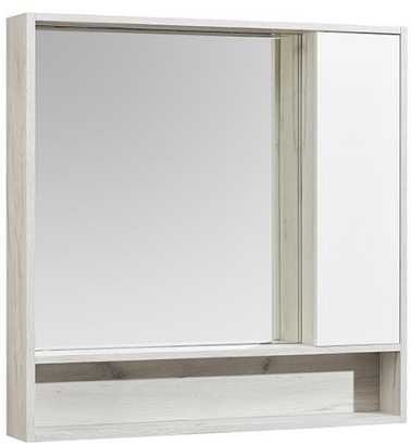 Зеркало-шкаф Aquaton Флай 100 белый-светлое дерево 1A237802FAX10 - 0