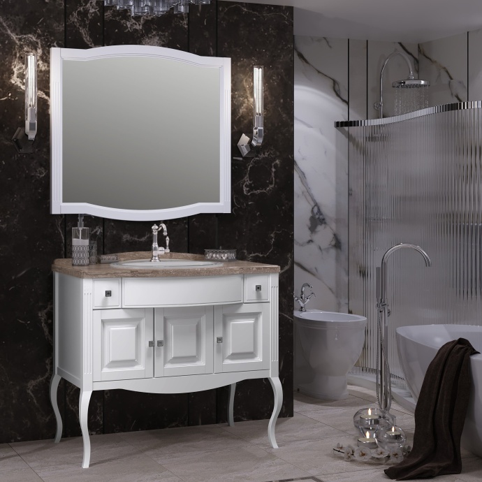 Мебель для ванной Opadiris Лаура 100 белая матовая - 0