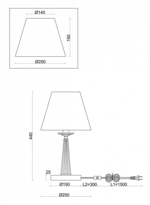 Настольная лампа Freya Osborn FR2027TL-01N - 1