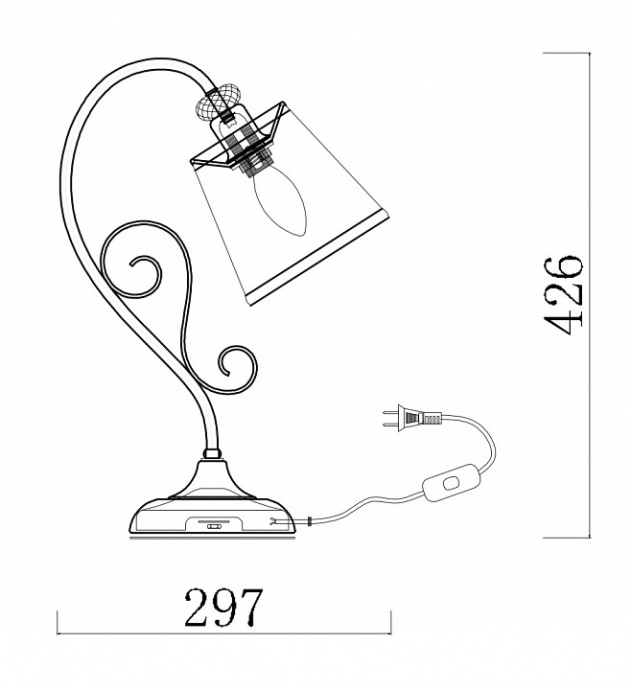 Настольная лампа Freya Driana FR2405-TL-01-BZ - 1