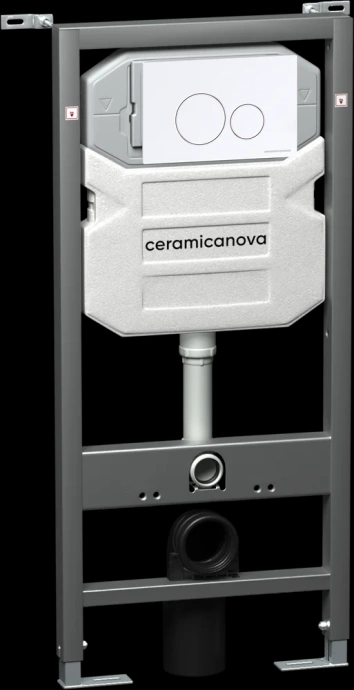 Система инсталляции для унитазов Ceramica Nova Envision с кнопкой Round белой матовой CN1001W - 0