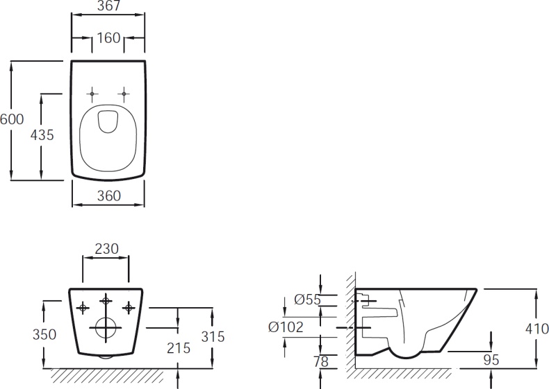 Комплект Унитаз подвесной Jacob Delafon Escale E1306 + Система инсталляции для унитазов Geberit Duofix Платтенбау 458.125.11.1 4 в 1 с кнопкой смыва - 6